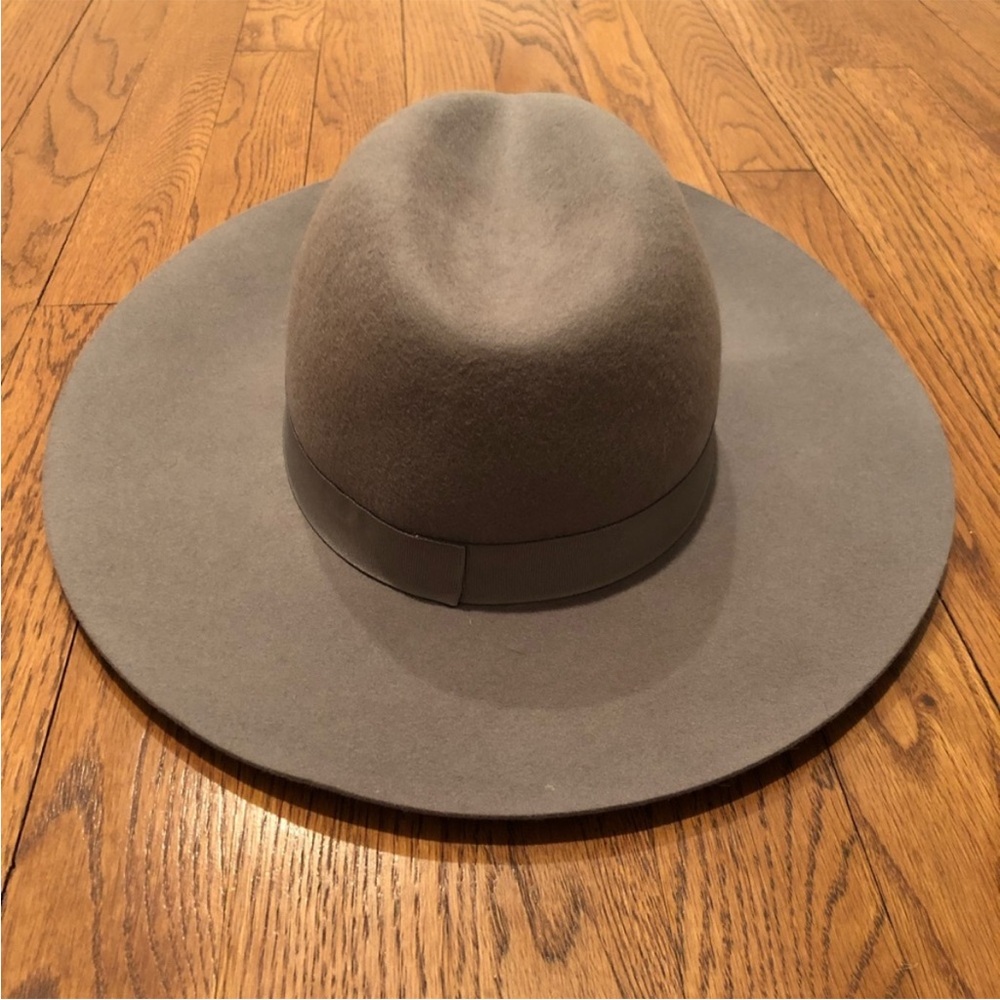 Topshop Gray Wide Brim Floppy Brim Hat - Picture 4 of 5